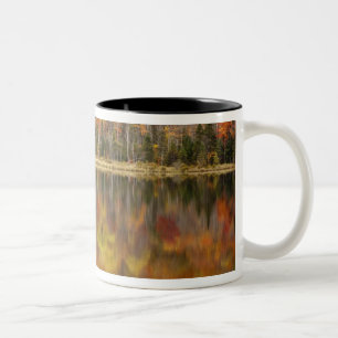 Tasse 2 Couleurs paysage d'automne avec lac, Vermont, États-Unis