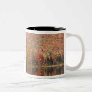 Tasse 2 Couleurs paysage d'automne avec lac, Vermont, États-Unis 2