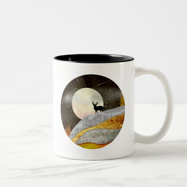 Tasse 2 Couleurs Paysage de Deer Moon (Droit)