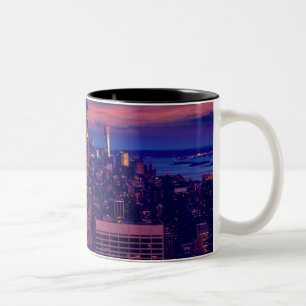 Tasse 2 Couleurs Paysage de New York la nuit