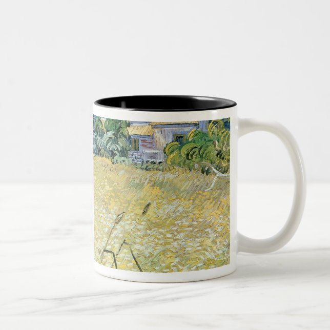 Tasse 2 Couleurs Paysage de Vincent van Gogh | avec du maïs vert, (Droit)