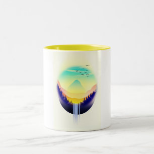 Tasse 2 Couleurs Paysage des chutes d'eau