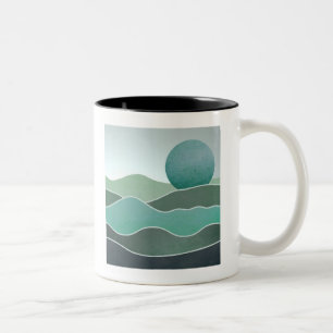 Tasse 2 Couleurs Paysage du monde Turquoise