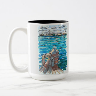 Tasse 2 Couleurs Paysage marin serein à San Juan de Ulua, Veracruz