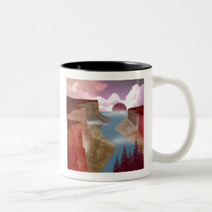 Tasse 2 Couleurs Paysage océanique du Canyon