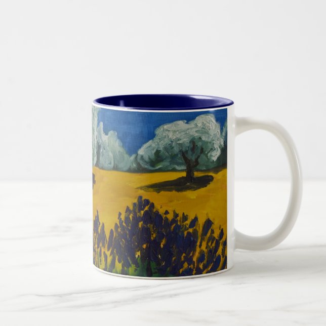 Tasse 2 Couleurs Paysage Provençal (Droit)