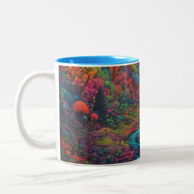 Tasse 2 Couleurs Paysage psychédélique  (Gauche)