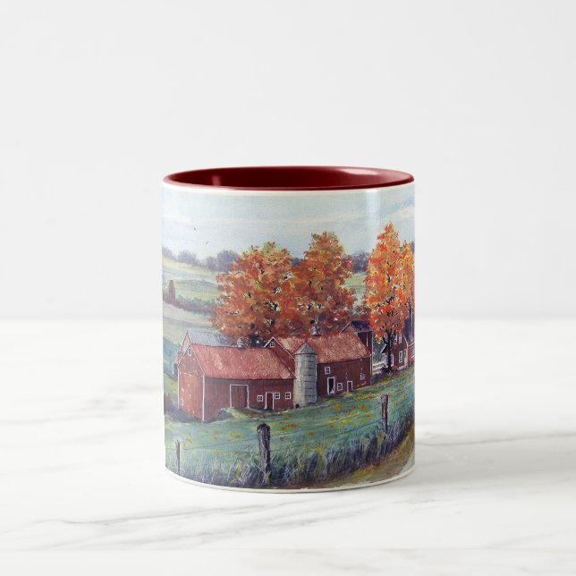 Tasse 2 Couleurs Paysage-tasse du Wisconsin (Centre)