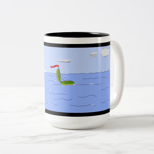Tasse 2 Couleurs Pea Vyage II (Devant droit)