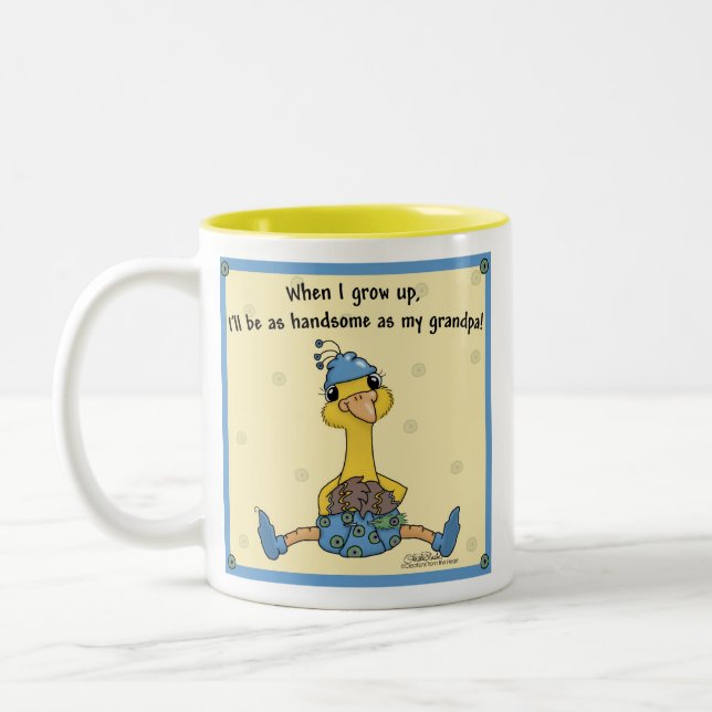 Tasse 2 Couleurs Peachick Handsome comme grand-père (Gauche)