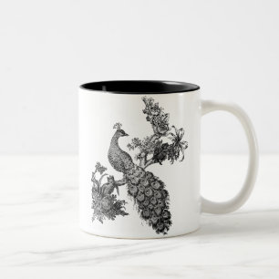 Tasse 2 Couleurs Peacock vintage sur les T-shirts et cadeaux de suc