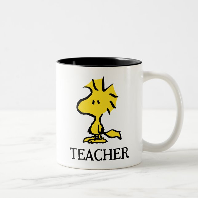 Tasse 2 Couleurs Peanuts | Woodstock Teacher (Droit)
