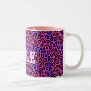 Tasse 2 Couleurs Peau de sourire léopard rose