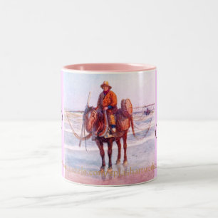 TASSE 2 COULEURS "PÊCHE À LA NAVIGATION SUR LE CHEVAL"
