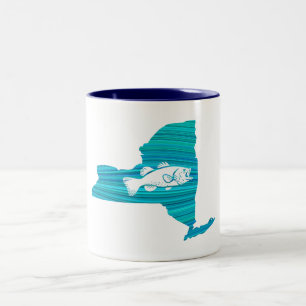 Tasse 2 Couleurs Pêche à la vague de New York