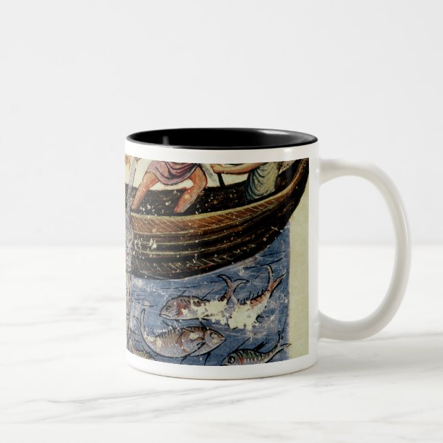 Tasse 2 Couleurs Pêche avec un filet (Droit)