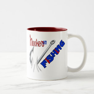 Tasse 2 Couleurs Pêche drôle accrochée sur la pêche