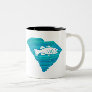 Tasse 2 Couleurs Pêche par vagues en Caroline du Sud
