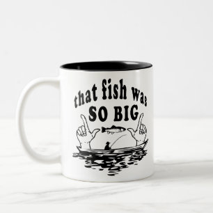 Tasse 2 Couleurs Pêcheur de poisson comique drôle