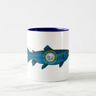 Tasse 2 Couleurs Pêchez la truite du Dakota du Sud
