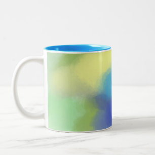 Tasse 2 Couleurs peinture abstraite à l'aquarelle