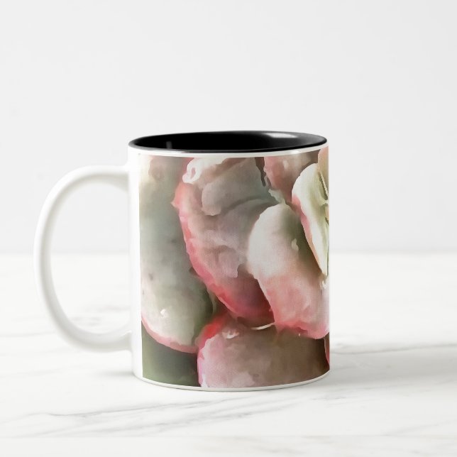 Tasse 2 Couleurs Peinture acrylique Succulente Echeveria Cactus (Gauche)