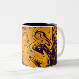 Tasse 2 Couleurs peinture colorée et chef-d'oeuvre d'art