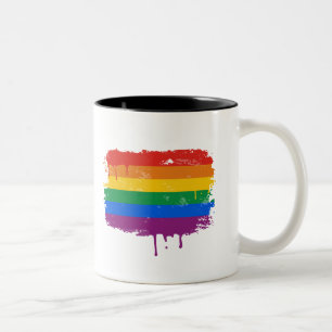 Tasse 2 Couleurs Peinture d'arc-en-ciel