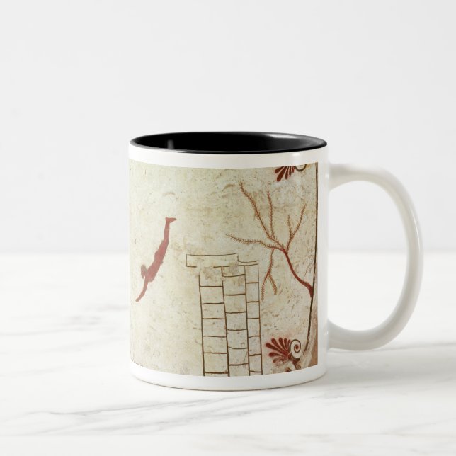 Tasse 2 Couleurs Peinture de la tombe du plongeur des sud (Droit)