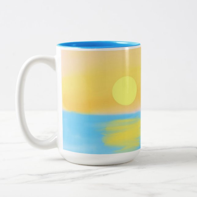 Tasse 2 Couleurs peinture de paysage naturel (Gauche)