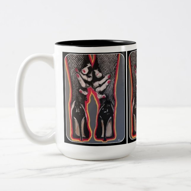 Tasse 2 Couleurs Peinture 'Du Hast' sur un  (Gauche)