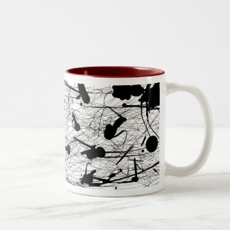 Tasse 2 Couleurs Peinture noire originale d'éclaboussure
