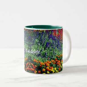 Tasse 2 Couleurs Peinture numérique du jardin de fleurs personnalis
