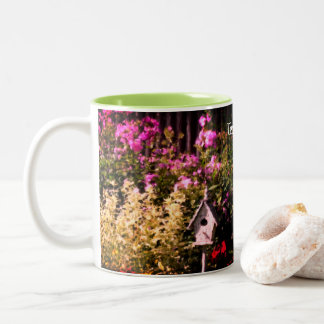 Tasse 2 Couleurs Peinture personnalisée de maison d'oiseaux de jard