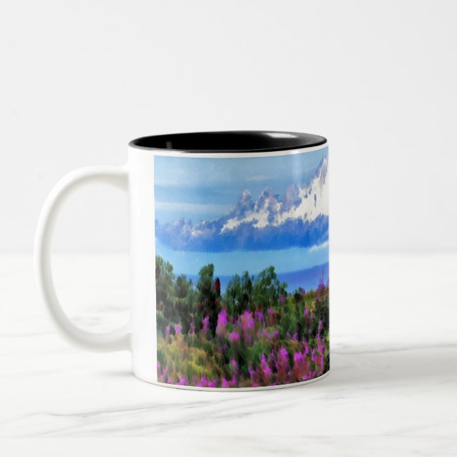 Tasse 2 Couleurs Peinture sauvage surréelle en Alaska (Gauche)