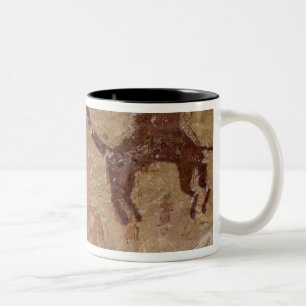 Tasse 2 Couleurs Peintures rupestres préhistoriques avec des chamea