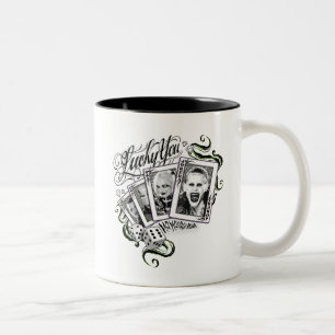 Tasse 2 Couleurs Peloton de suicide   "chanceux vous" cartes de jeu