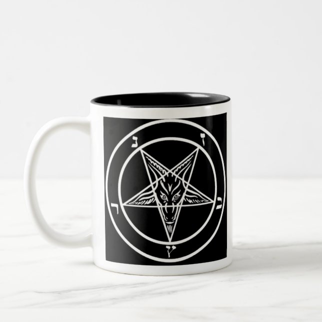 Tasse 2 Couleurs Pentagramme de Baphomet (Gauche)