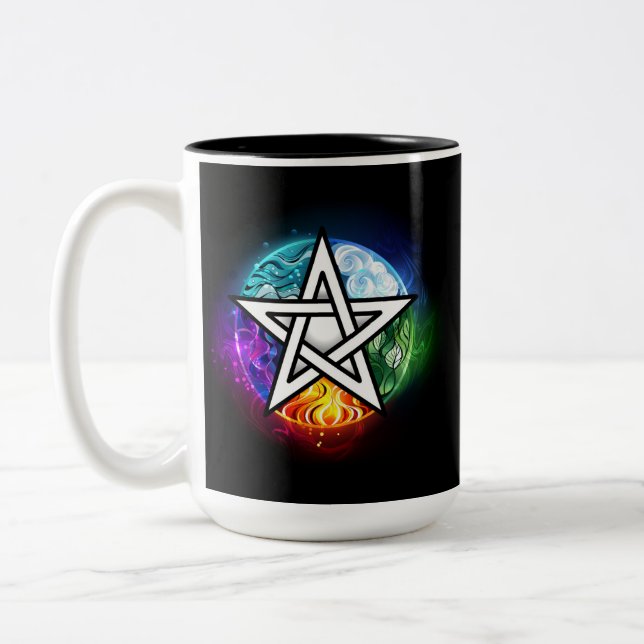 Tasse 2 Couleurs pentagramme du Wiccan (Gauche)