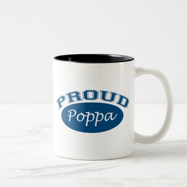 Tasse 2 Couleurs Pépère fier (bleu) (Droit)