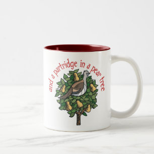 Tasse 2 Couleurs Perdrix dans un poirier