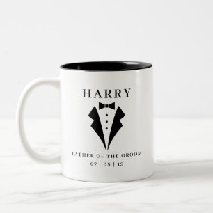Tasse 2 Couleurs PÈRE mariage DU GROOM Tuxedo