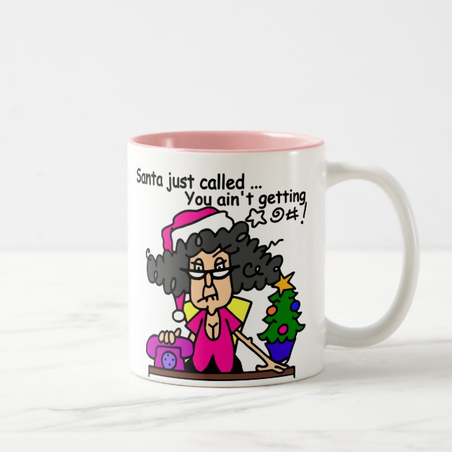 Tasse 2 Couleurs Père Noël appelée (Droit)