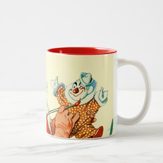 Tasse 2 Couleurs Père Noël au travail (Droit)