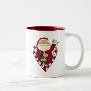 Tasse 2 Couleurs Père Noël avec des t-shirts et cadeaux Ragdoll