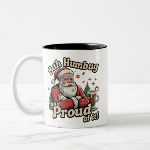 Tasse 2 Couleurs Père Noël Bah Humbung Et Fier De Cela Noël Sarcast