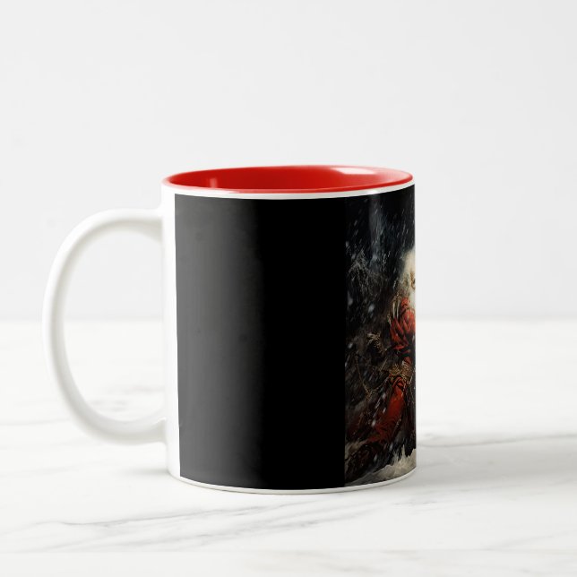 Tasse 2 Couleurs Père Noël contre Krampus (Gauche)