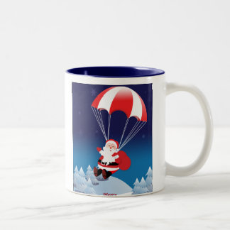 Tasse 2 Couleurs Père Noël de parachutage