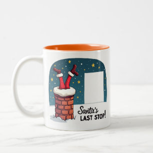 Tasse 2 Couleurs Père Noël Dernier Stop Funny Christmas
