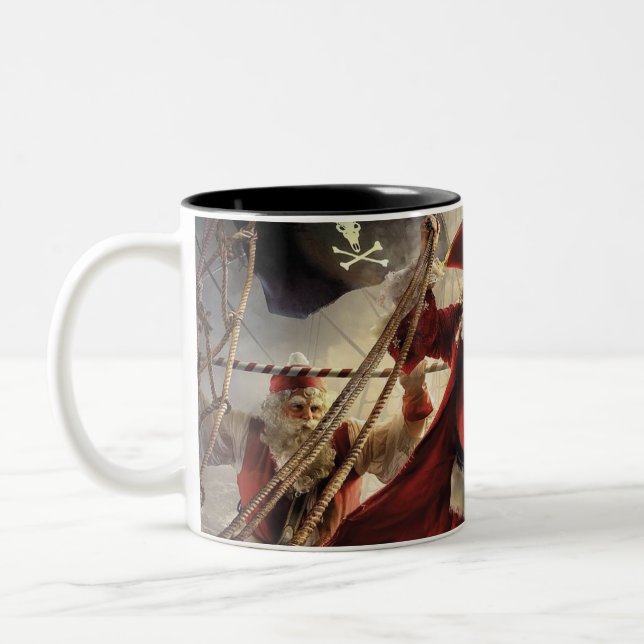 Tasse 2 Couleurs Père Noël Est Un Pirate (Gauche)
